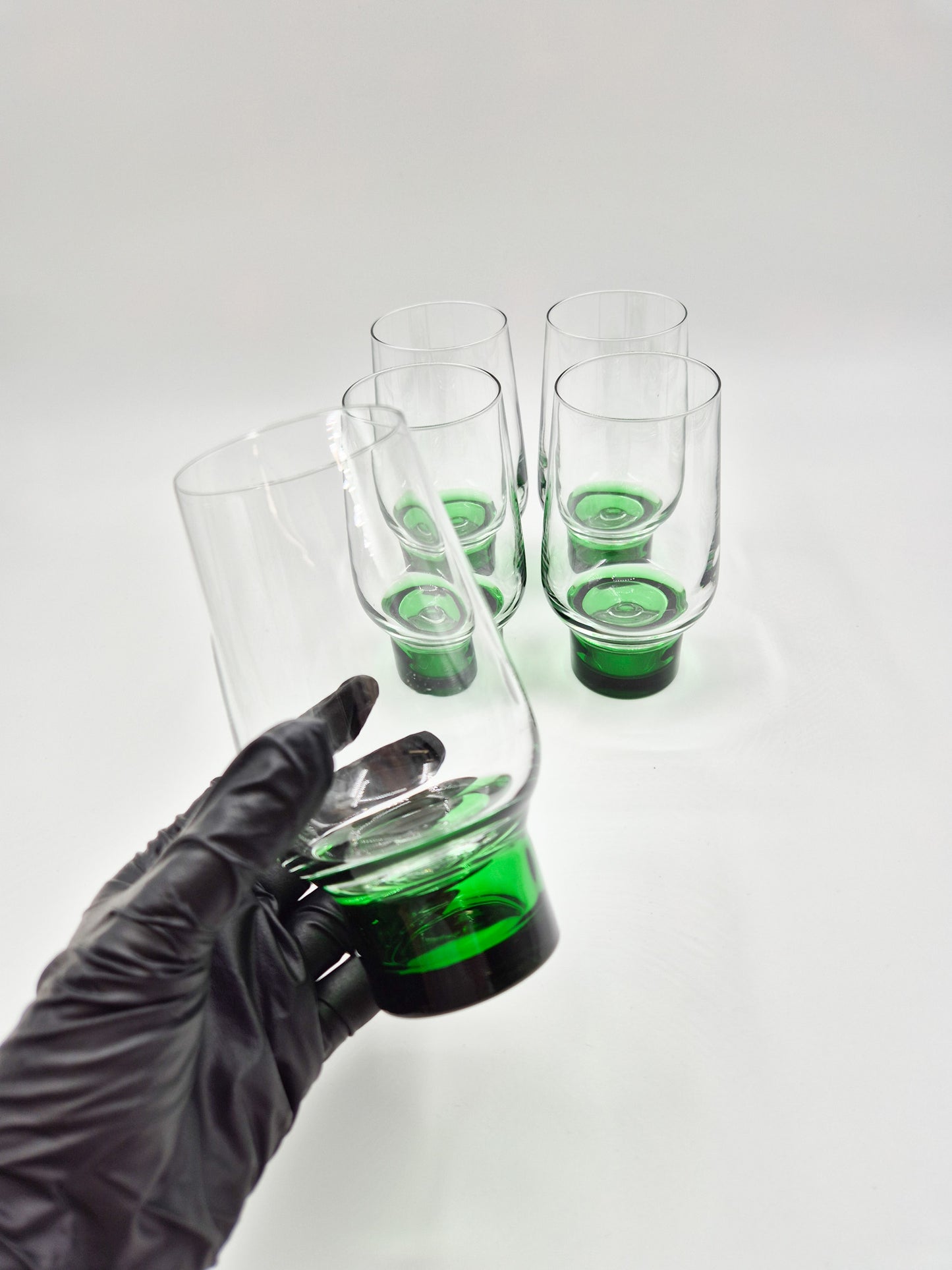 Set of 5 Vintage French Drinking Glasses