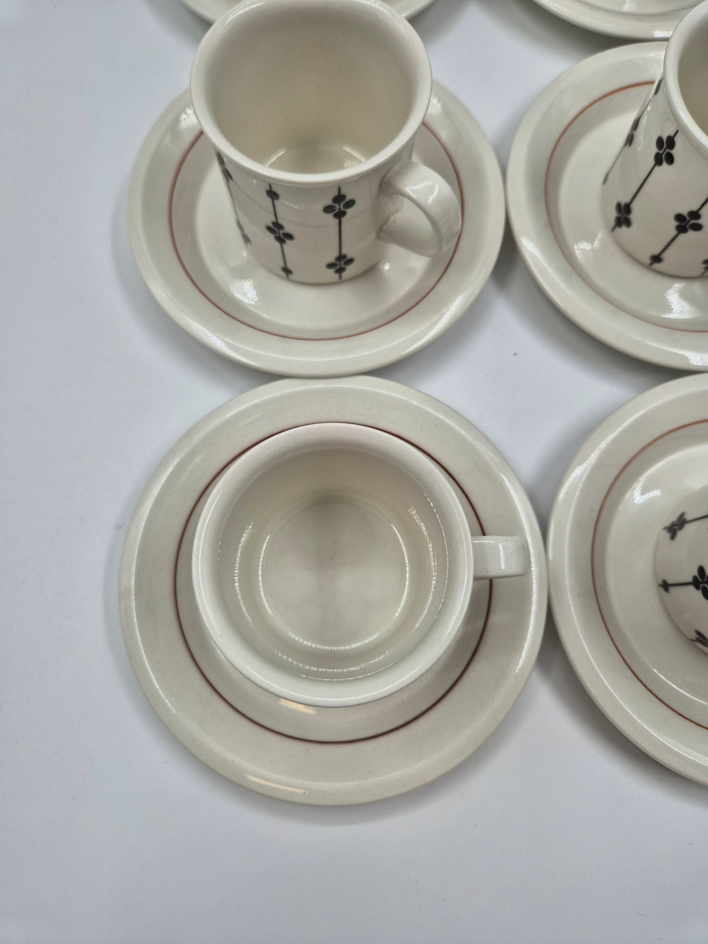 Set of 6 Rare Finnish Vintage Arabia Kartano Espresso Cups