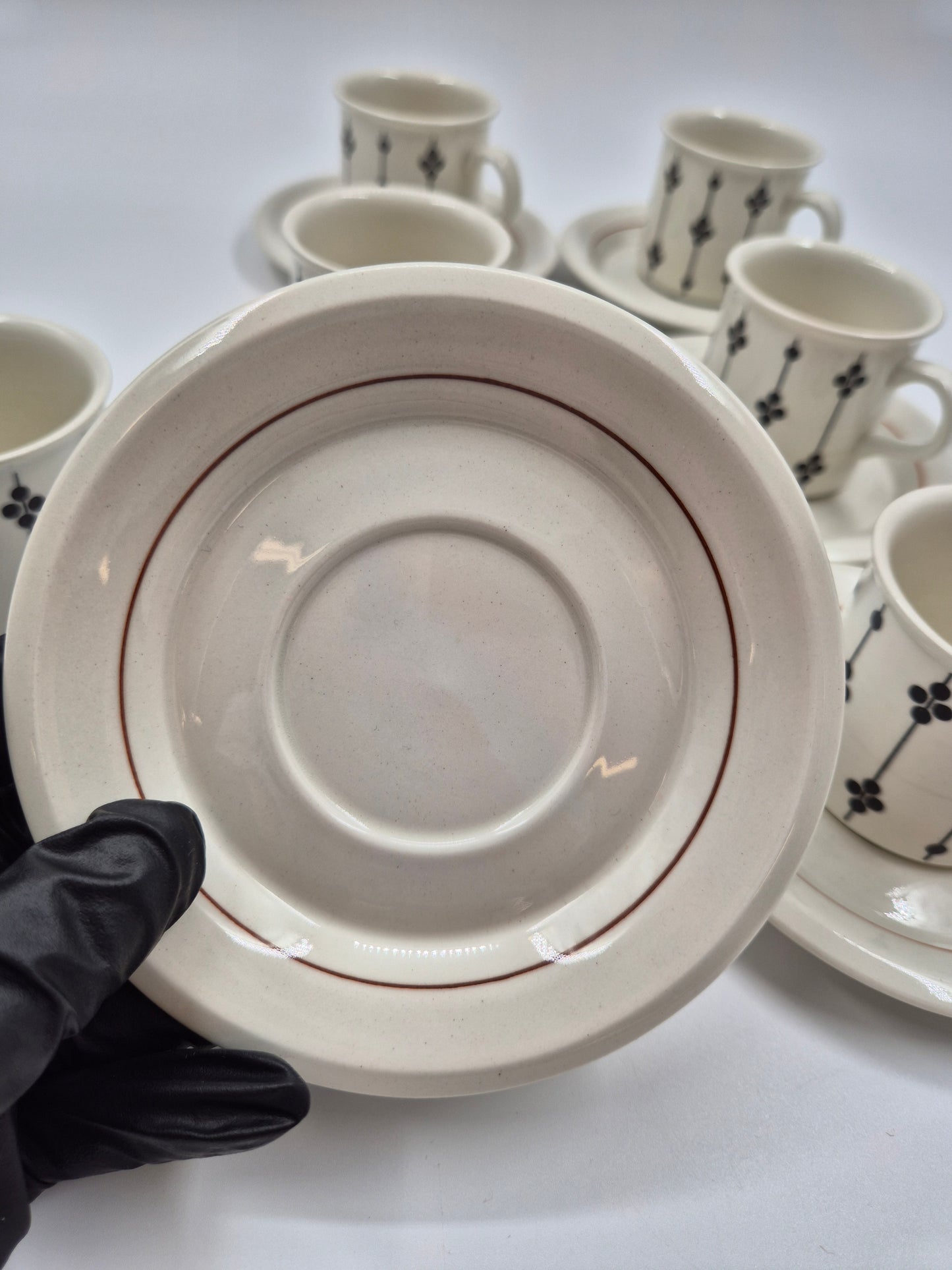 Set of 6 Rare Finnish Vintage Arabia Kartano Espresso Cups