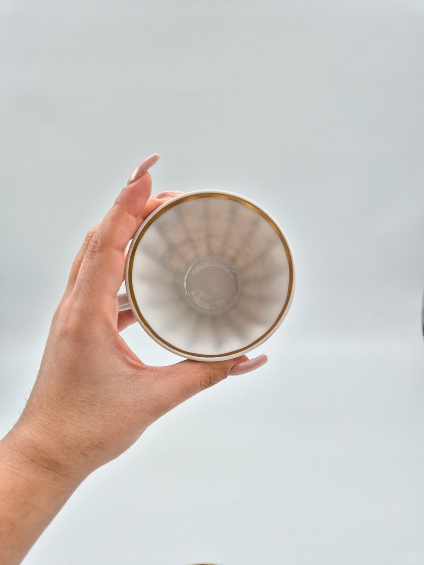 Lomonosov Porcelain Cup & Saucer Pink Floral Gold Trim