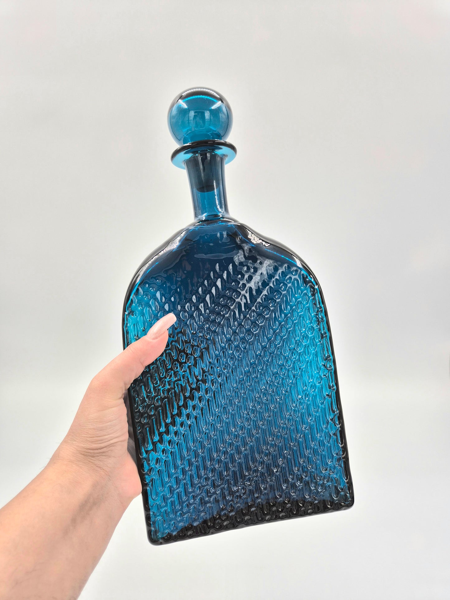 Nanny Still Flindari Decanter Set Blue Carafe + 6 Glasses, Riihimäen Lasi