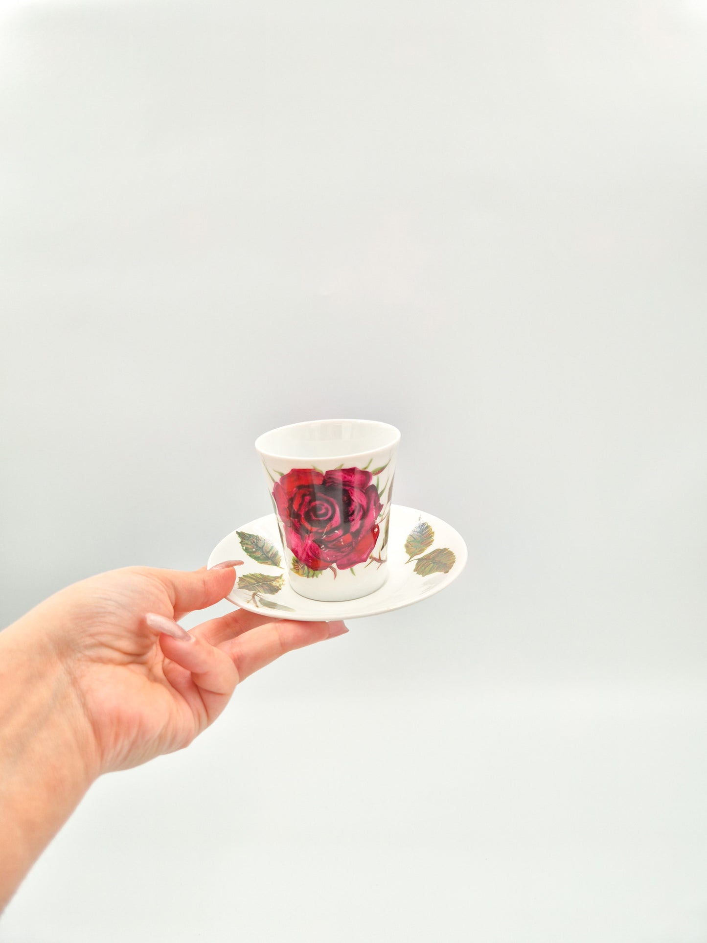 Arabia Ruusu Cup & Saucer Set Pink Rose Finland