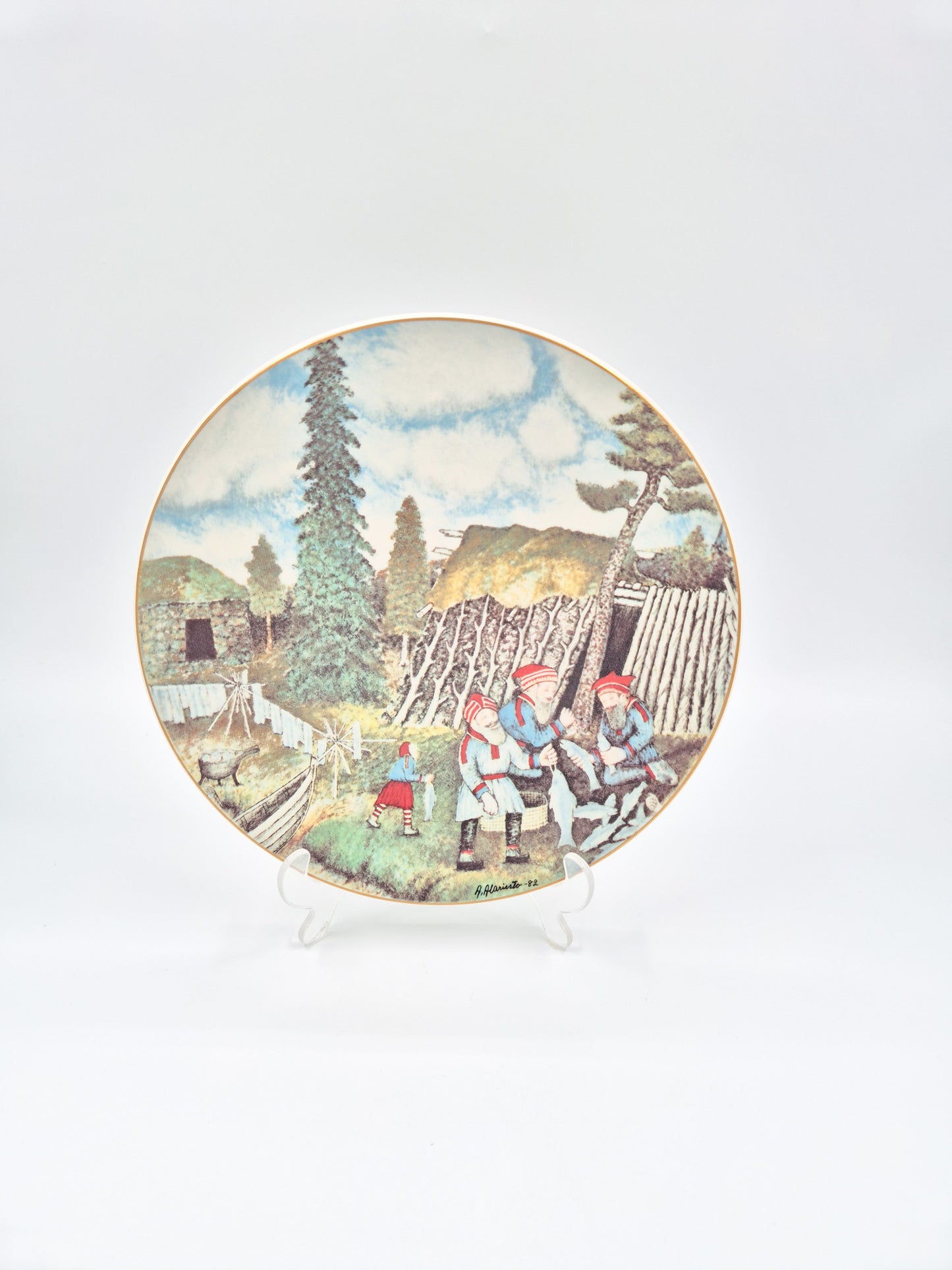 Arabia Finland 1982 Andreas Alariesto Lapland Wall Plate – Limited Edition 7000