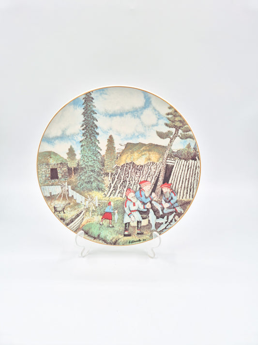 Arabia Finland 1982 Andreas Alariesto Lapland Wall Plate – Limited Edition 7000