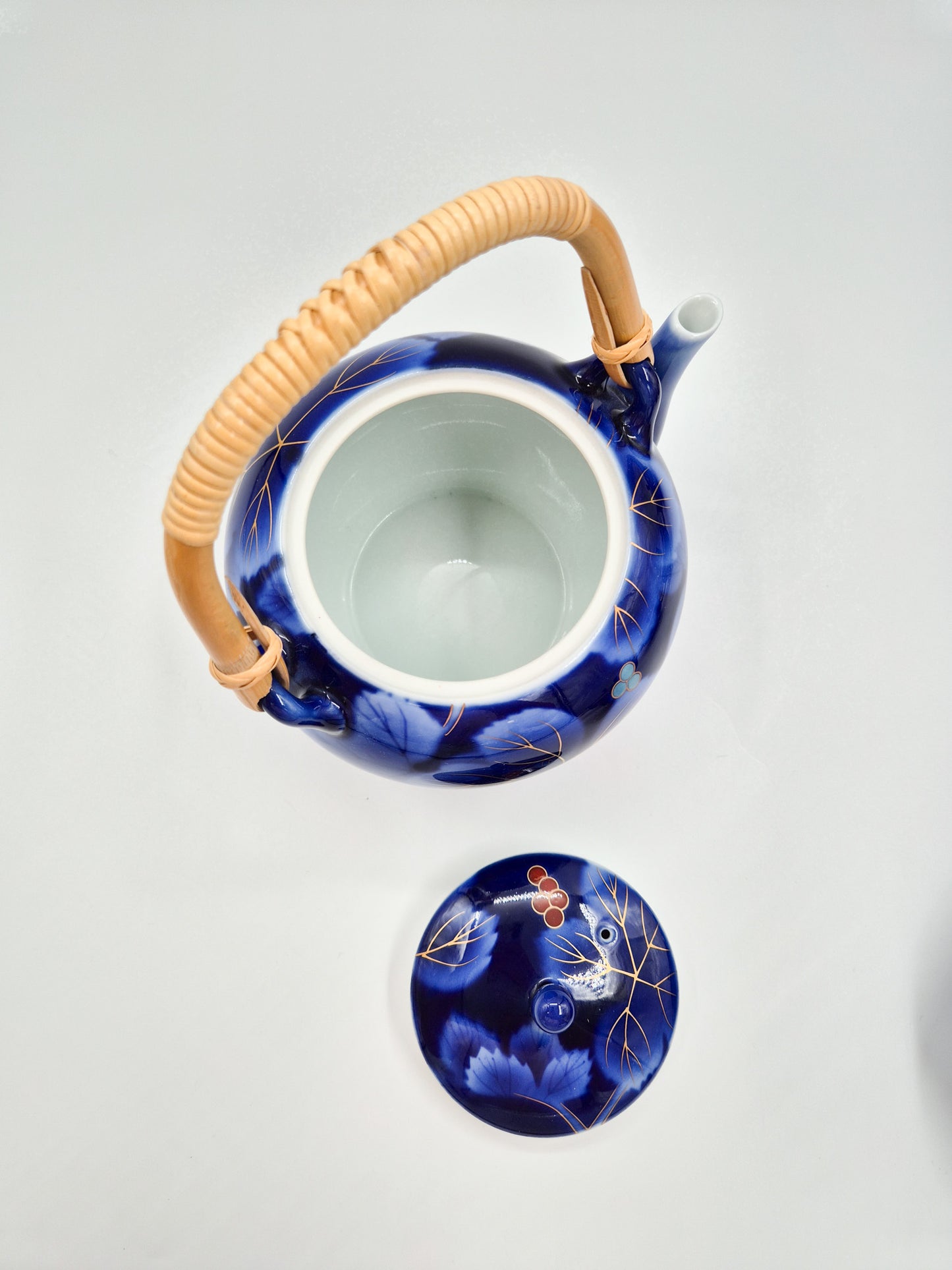 Japanese Fukagawa Seiji Porcelain Tea Set – Teapot with 5 Cups