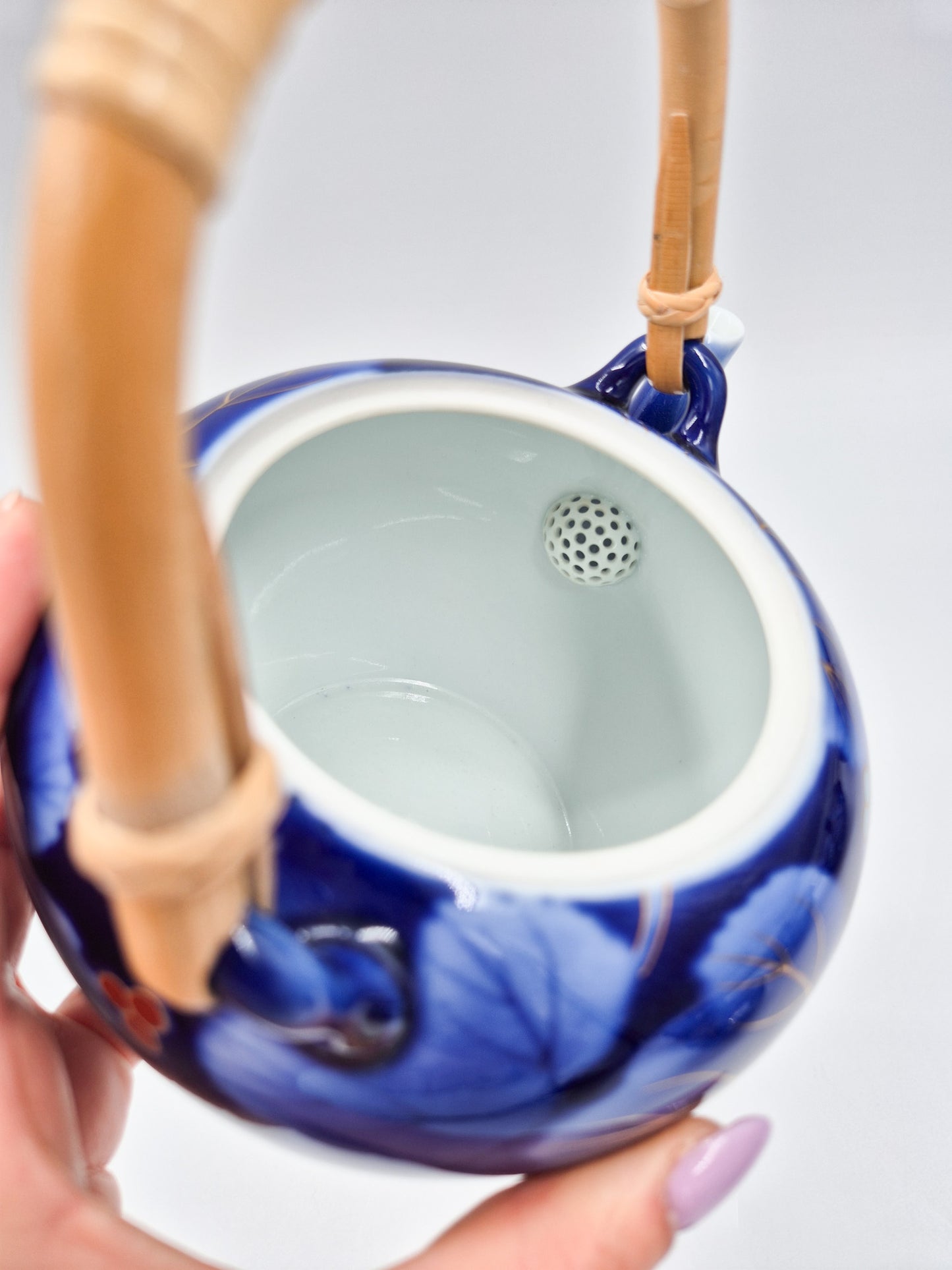 Japanese Fukagawa Seiji Porcelain Tea Set – Teapot with 5 Cups