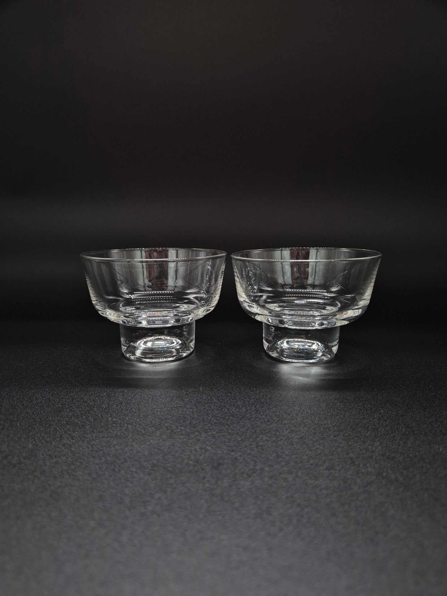 Set of 2 Iittala Future Bowls Tapio Wirkkala Vintage Glass Dessert Finland