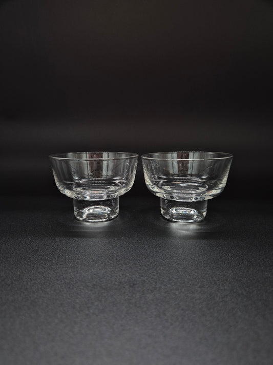 Set of 2 Iittala Future Bowls Tapio Wirkkala Vintage Glass Dessert Finland