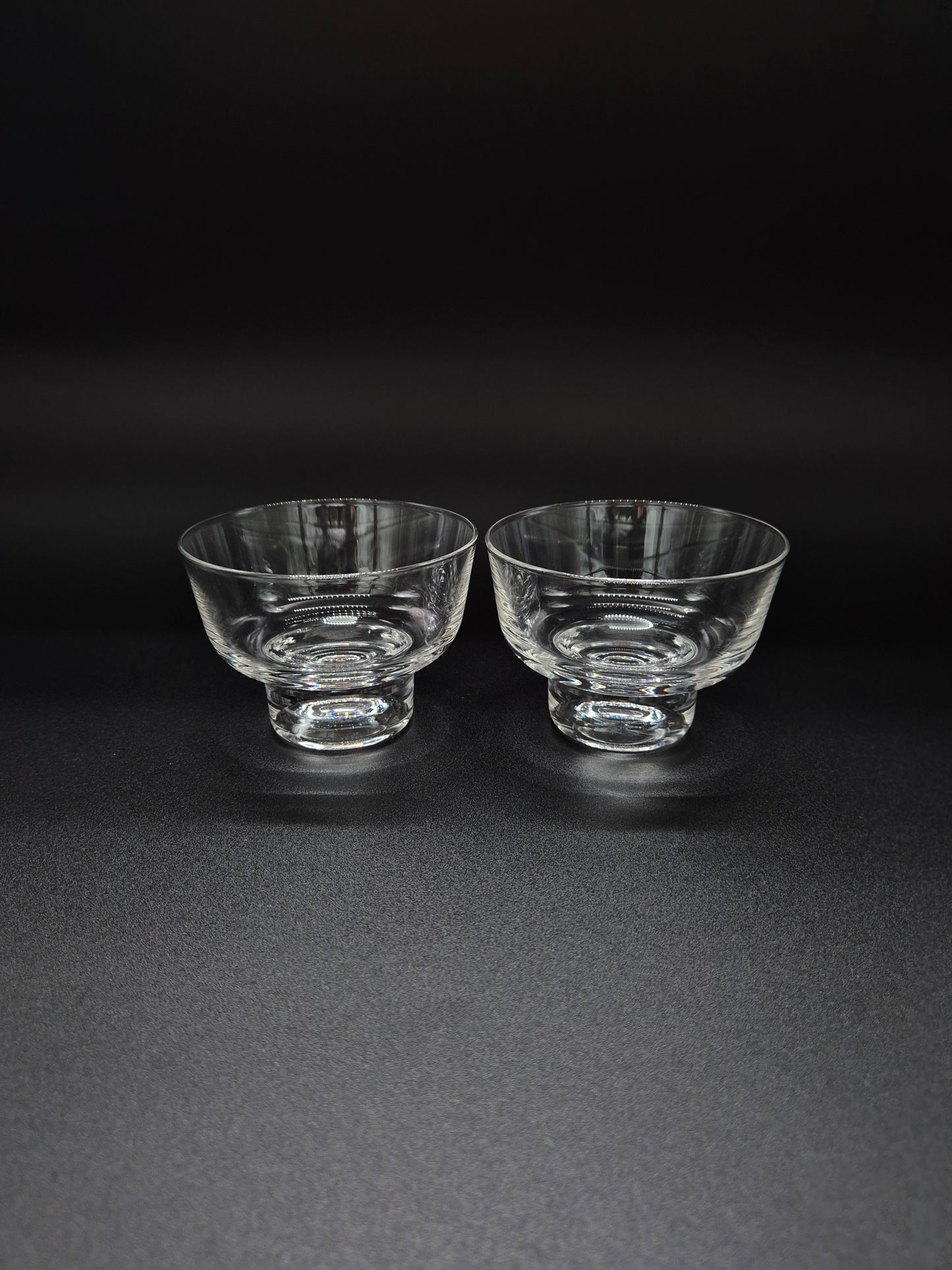 Set of 2 Iittala Future Bowls Tapio Wirkkala Vintage Glass Dessert Finland