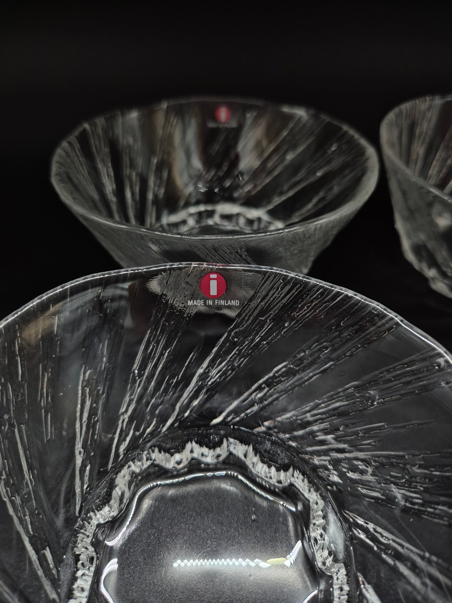 Iittala Kuura Dessert Bowls - Set of 4 - Frosted Glass Finnish Design