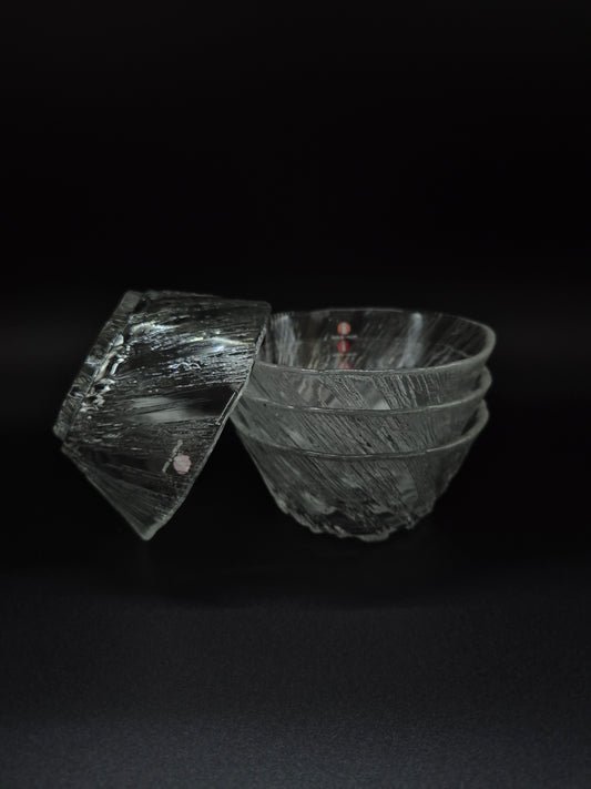 Iittala Kuura Dessert Bowls - Set of 4 - Frosted Glass Finnish Design