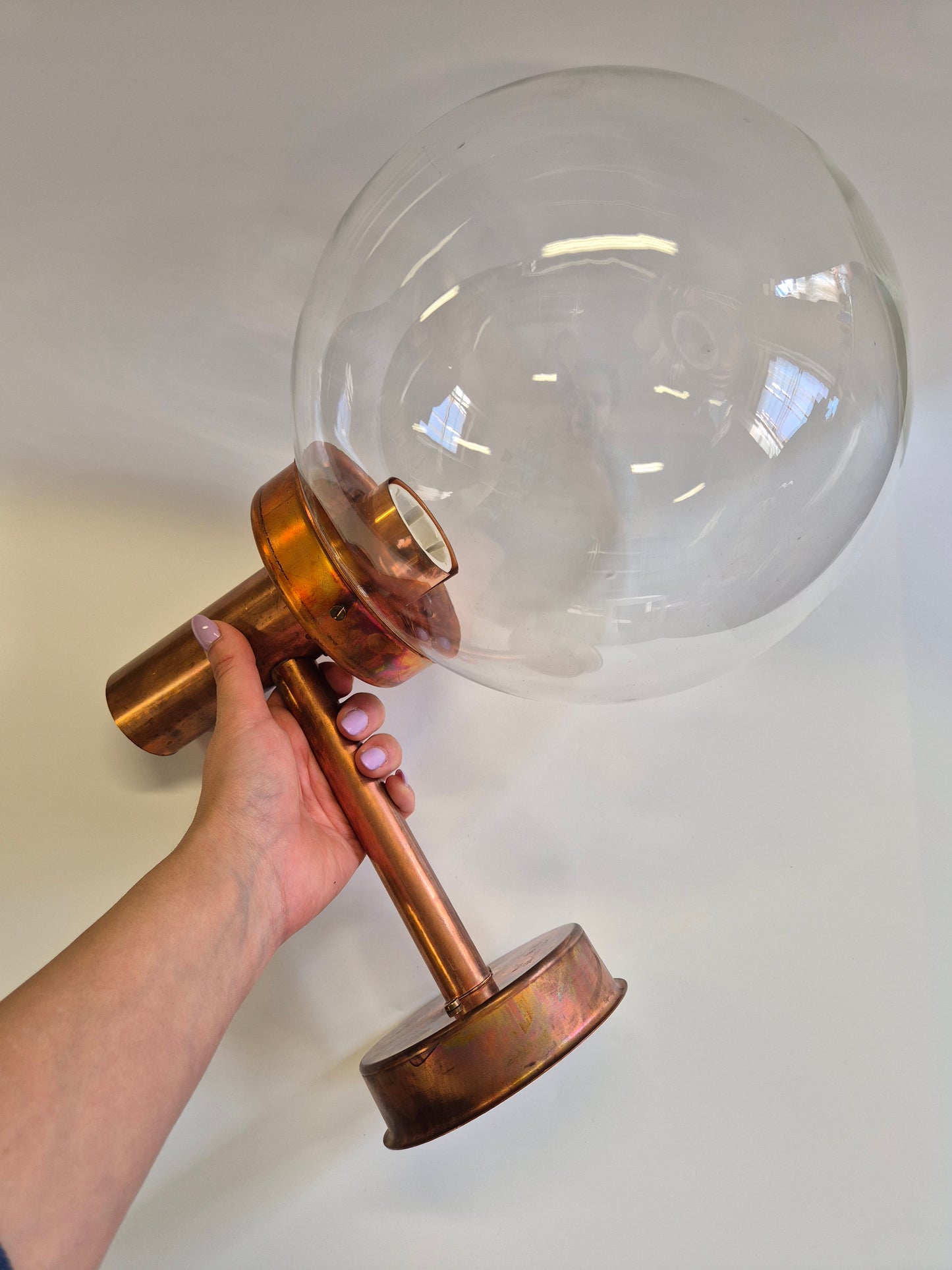 Lisa Johansson-Pape Wall Lamps Model 140-015 for Orno – Copper & Glass