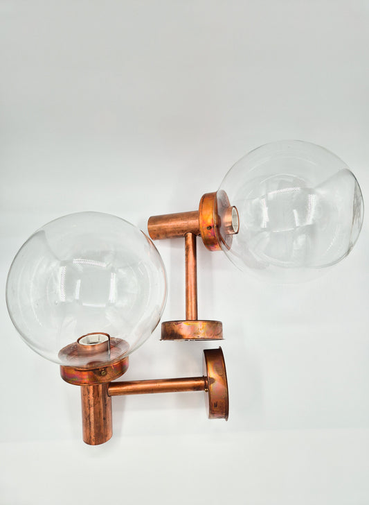 Lisa Johansson-Pape Wall Lamps Model 140-015 for Orno – Copper & Glass