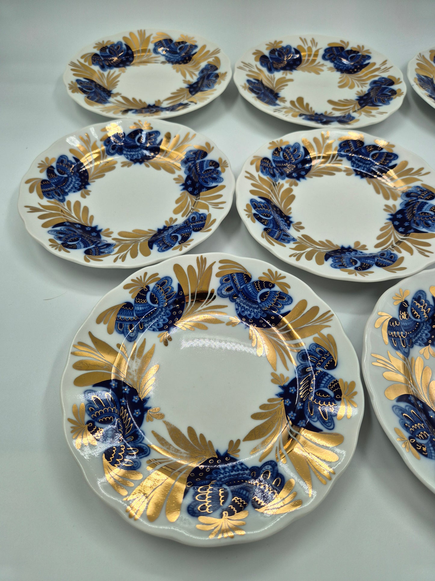 7 Lomonosov Golden Garden Tea Cup Set