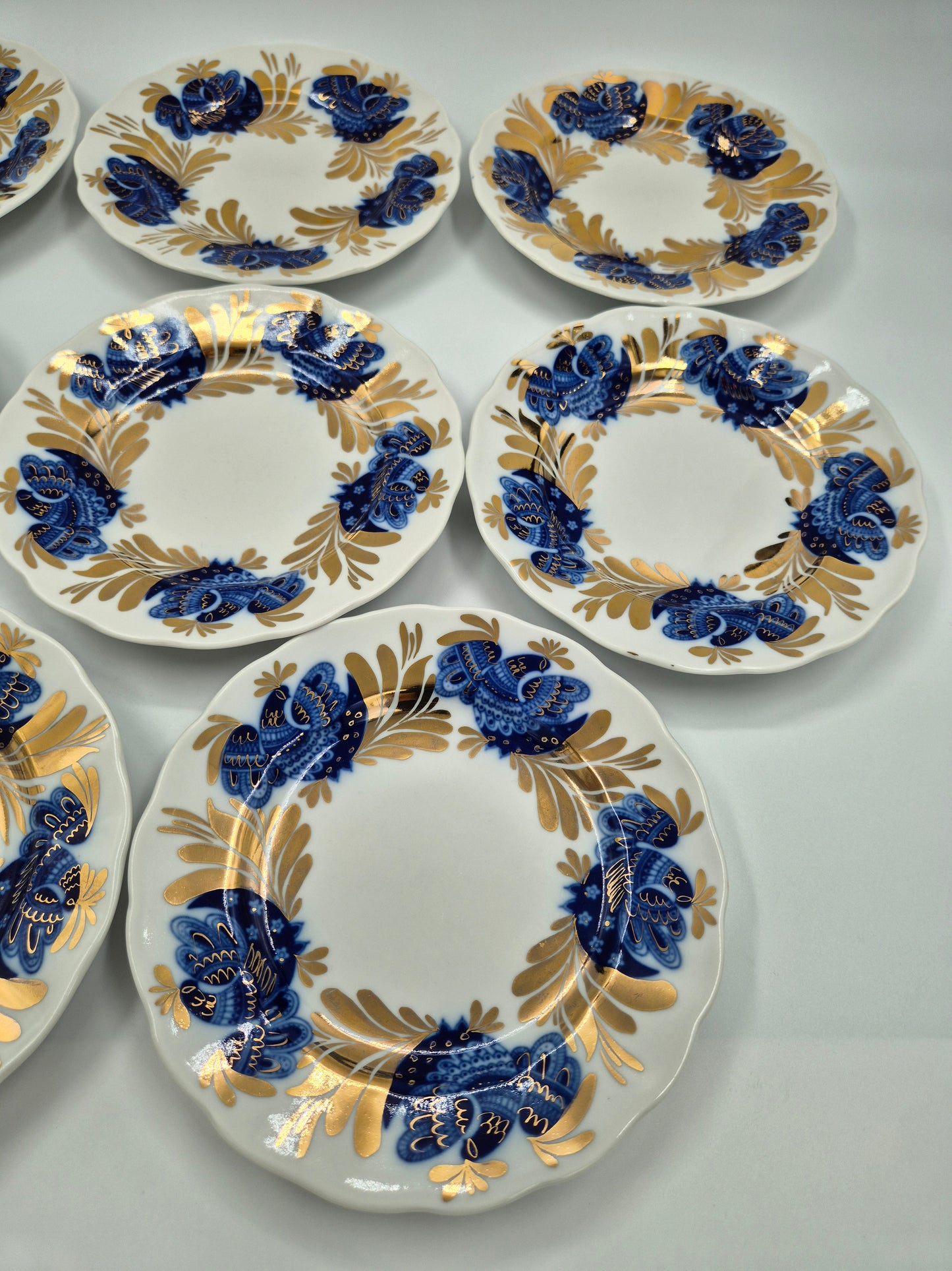 7 Lomonosov Golden Garden Tea Cup Set