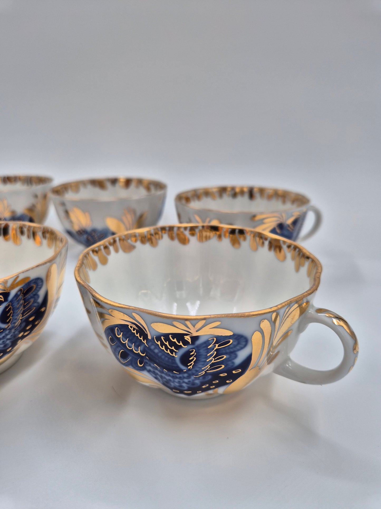 7 Lomonosov Golden Garden Tea Cup Set