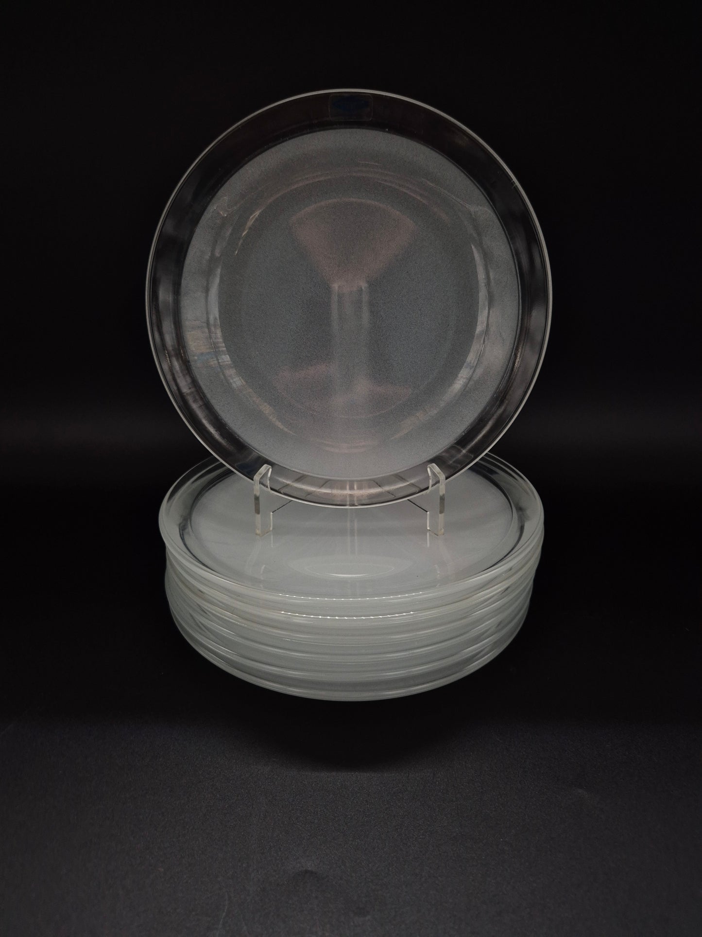 Set of 7 Vintage Nuutajärvi Lumikuru Bread Plate - 1986
