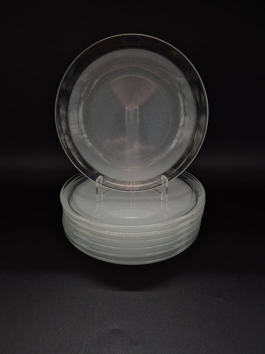 Set of 7 Vintage Nuutajärvi Lumikuru Bread Plate - 1986