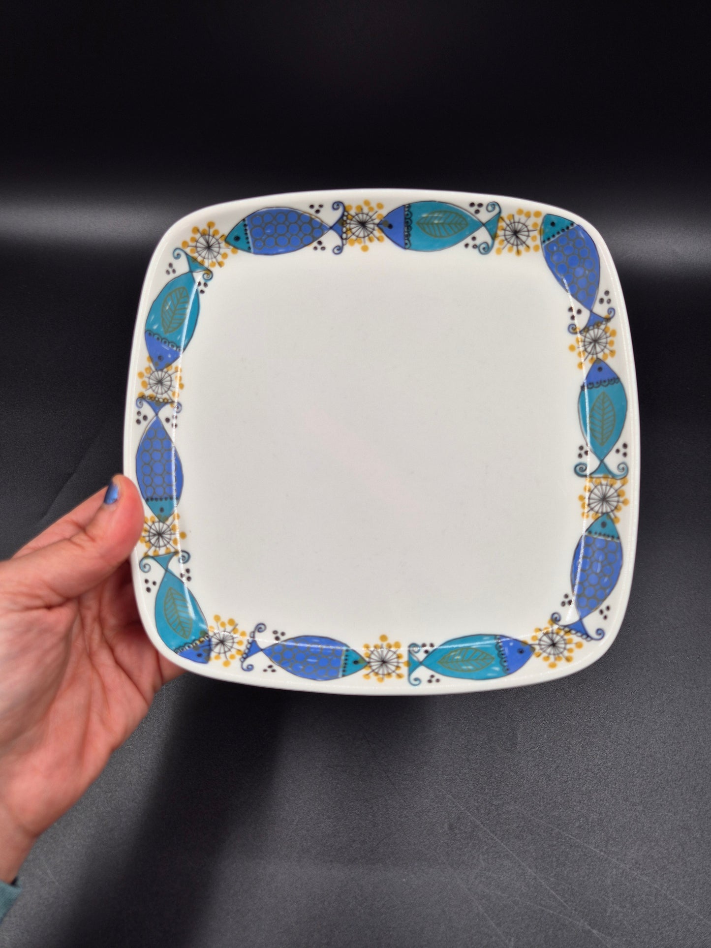 Vintage Figgjo Clupea bord – Turi Gramstad, jaren 60 Noorwegen