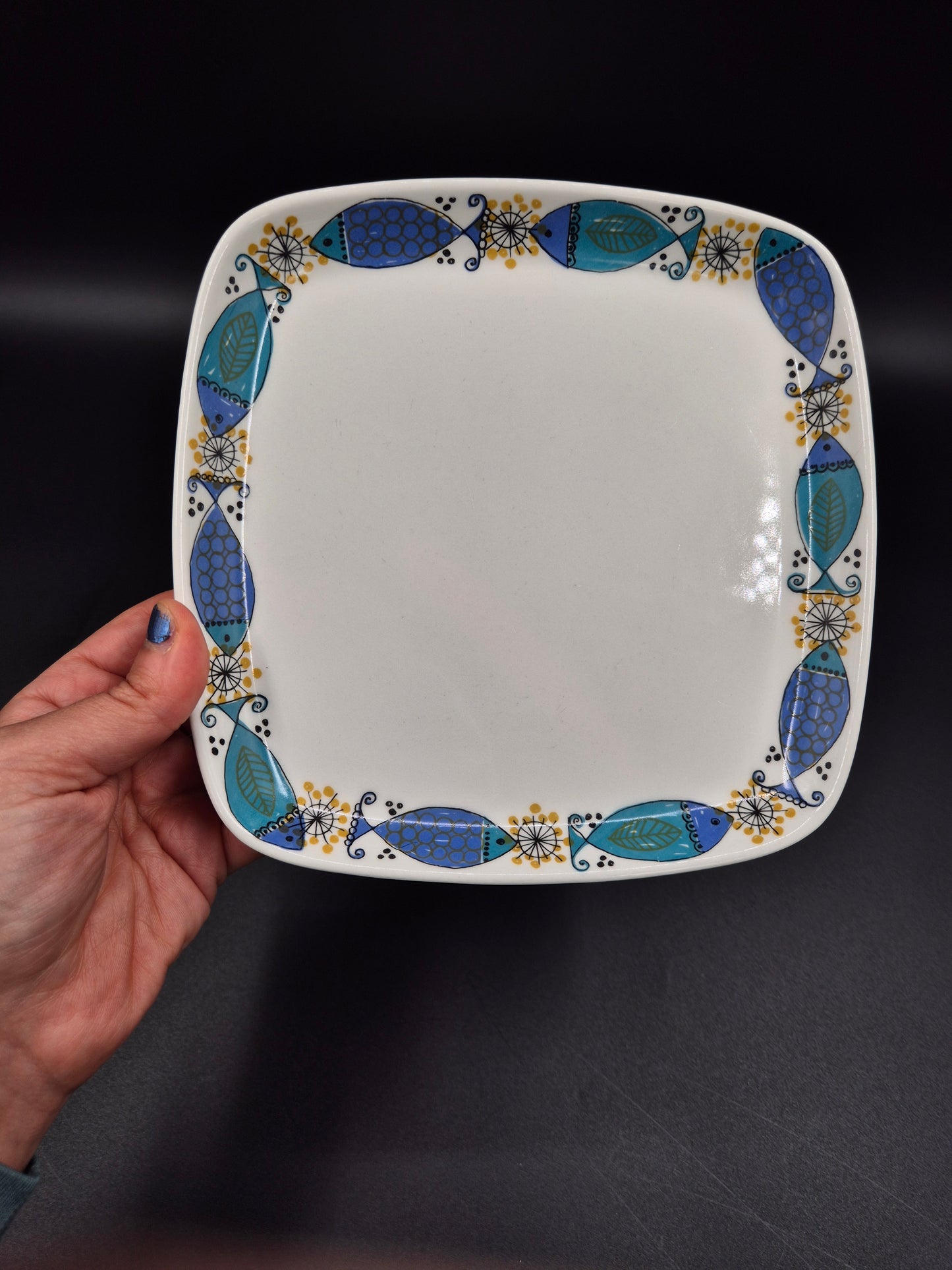 Vintage Figgjo Clupea bord – Turi Gramstad, jaren 60 Noorwegen