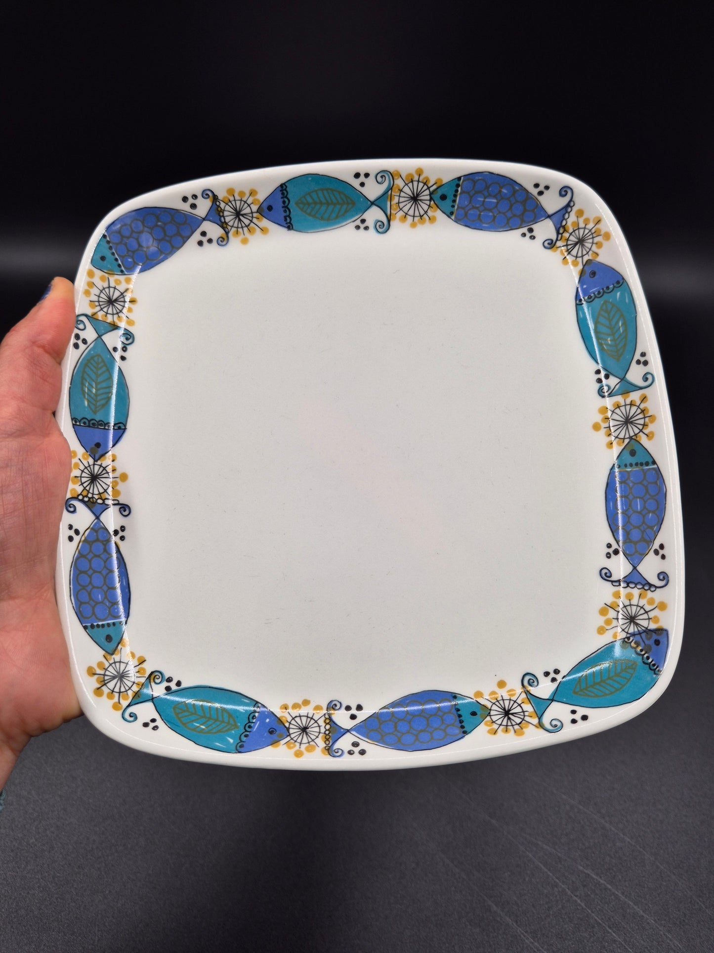 Vintage Figgjo Clupea bord – Turi Gramstad, jaren 60 Noorwegen