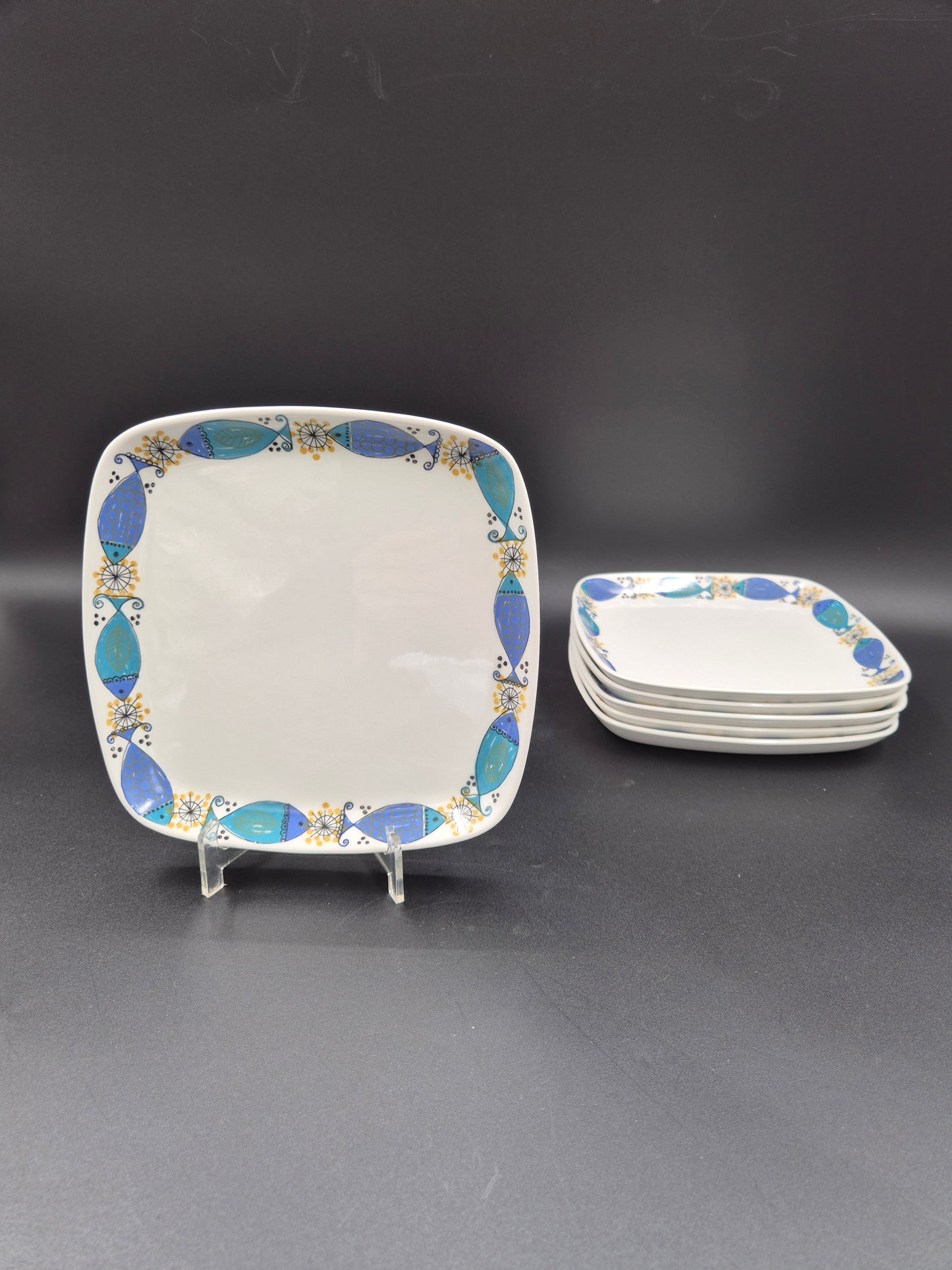 Vintage Figgjo Clupea bord – Turi Gramstad, jaren 60 Noorwegen