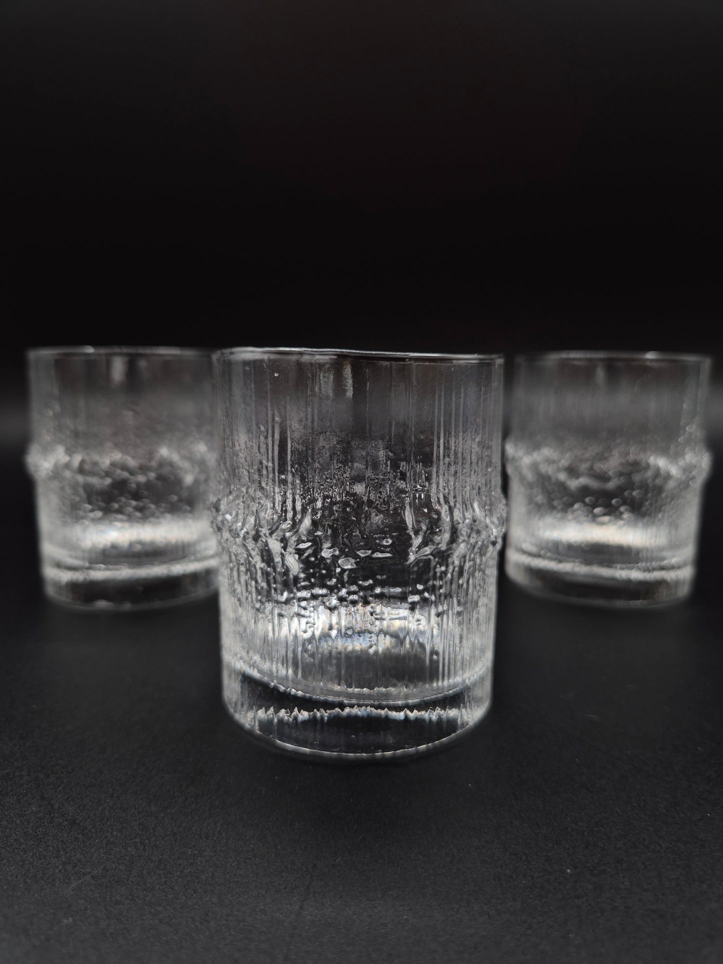 Set of 3 Iittala Niva Glasses by Tapio Wirkkala – Vintage Finnish Glass 8.5 cm
