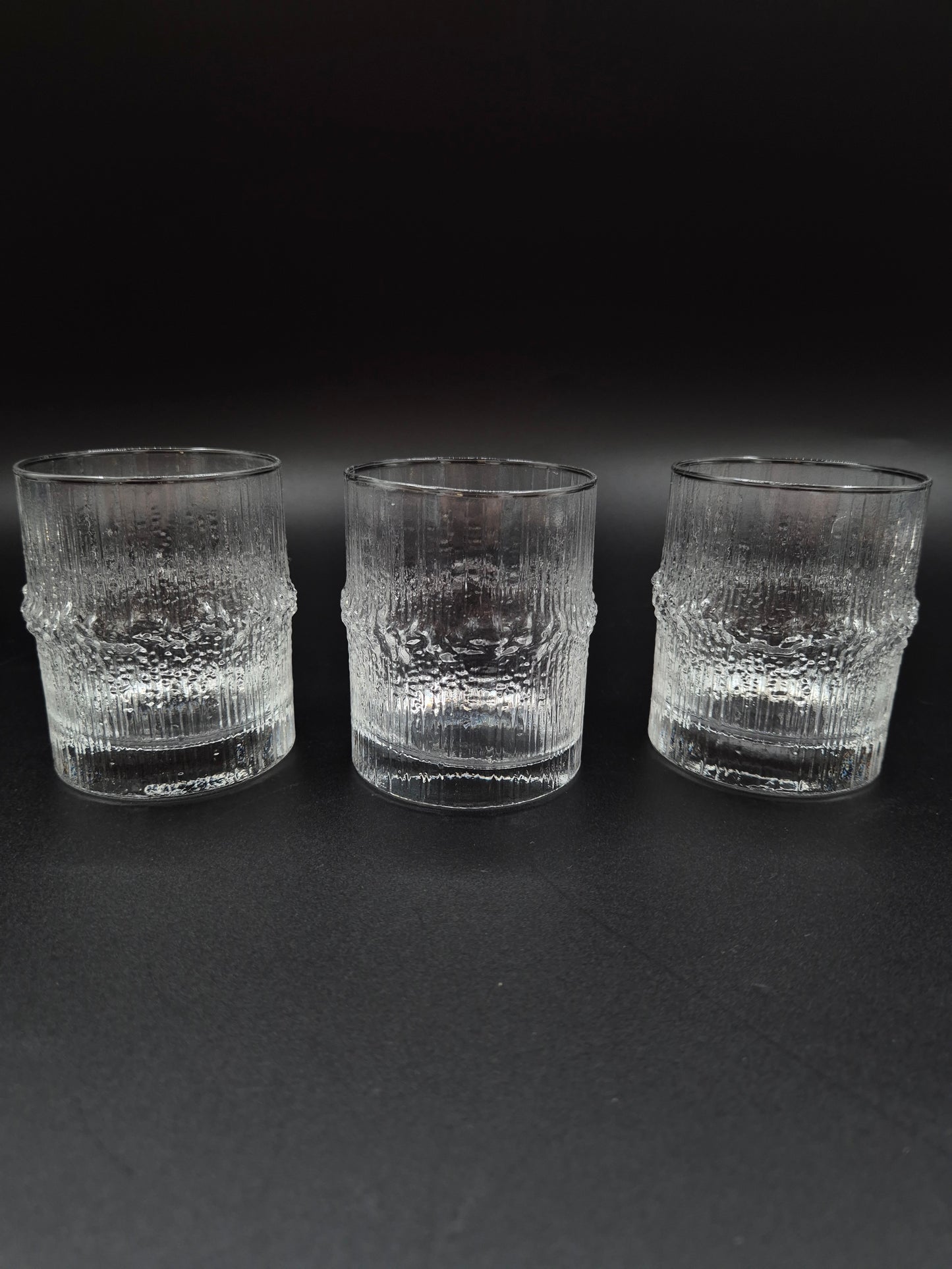 Set of 3 Iittala Niva Glasses by Tapio Wirkkala – Vintage Finnish Glass 8.5 cm