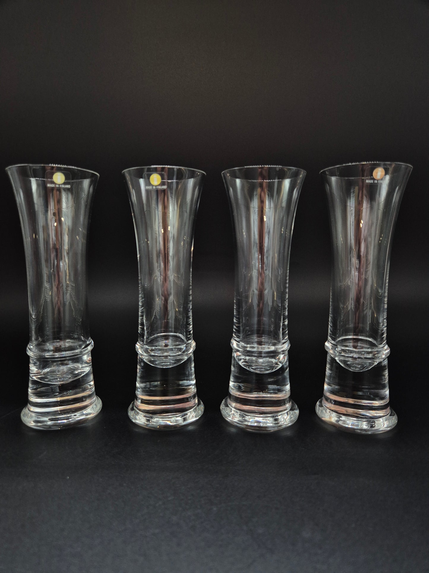 Set of 4 Iittala Kaleva Champagne Glass by Tapio Wirkkala – Vintage Finnish Crystal 16.5 cm