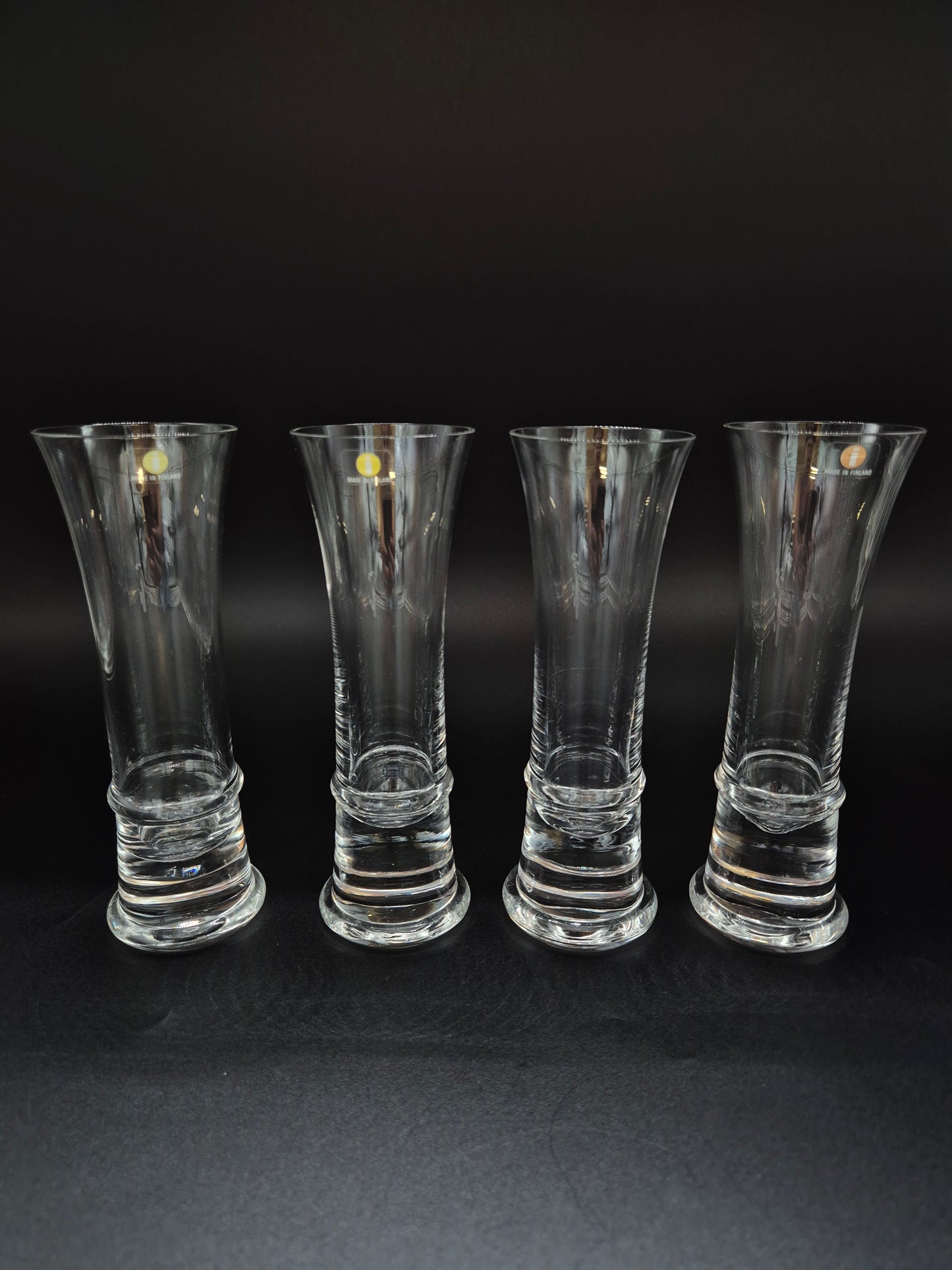 Set of 4 Iittala Kaleva Champagne Glass by Tapio Wirkkala – Vintage Finnish Crystal 16.5 cm