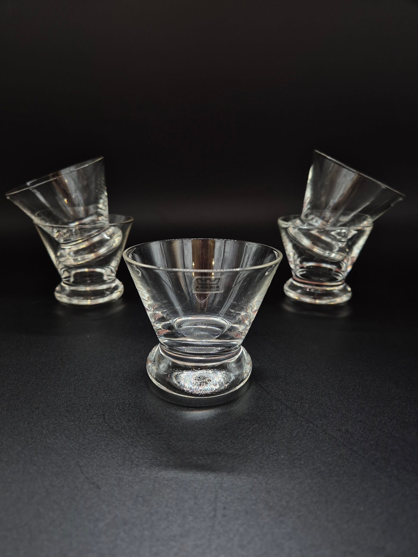 Set of 5 Arabia Nautica Glass by Inkeri Toikka Vintage Finnish Drinking Glass