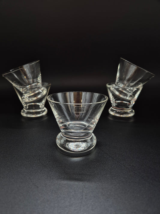 Set of 5 Arabia Nautica Glass by Inkeri Toikka Vintage Finnish Drinking Glass