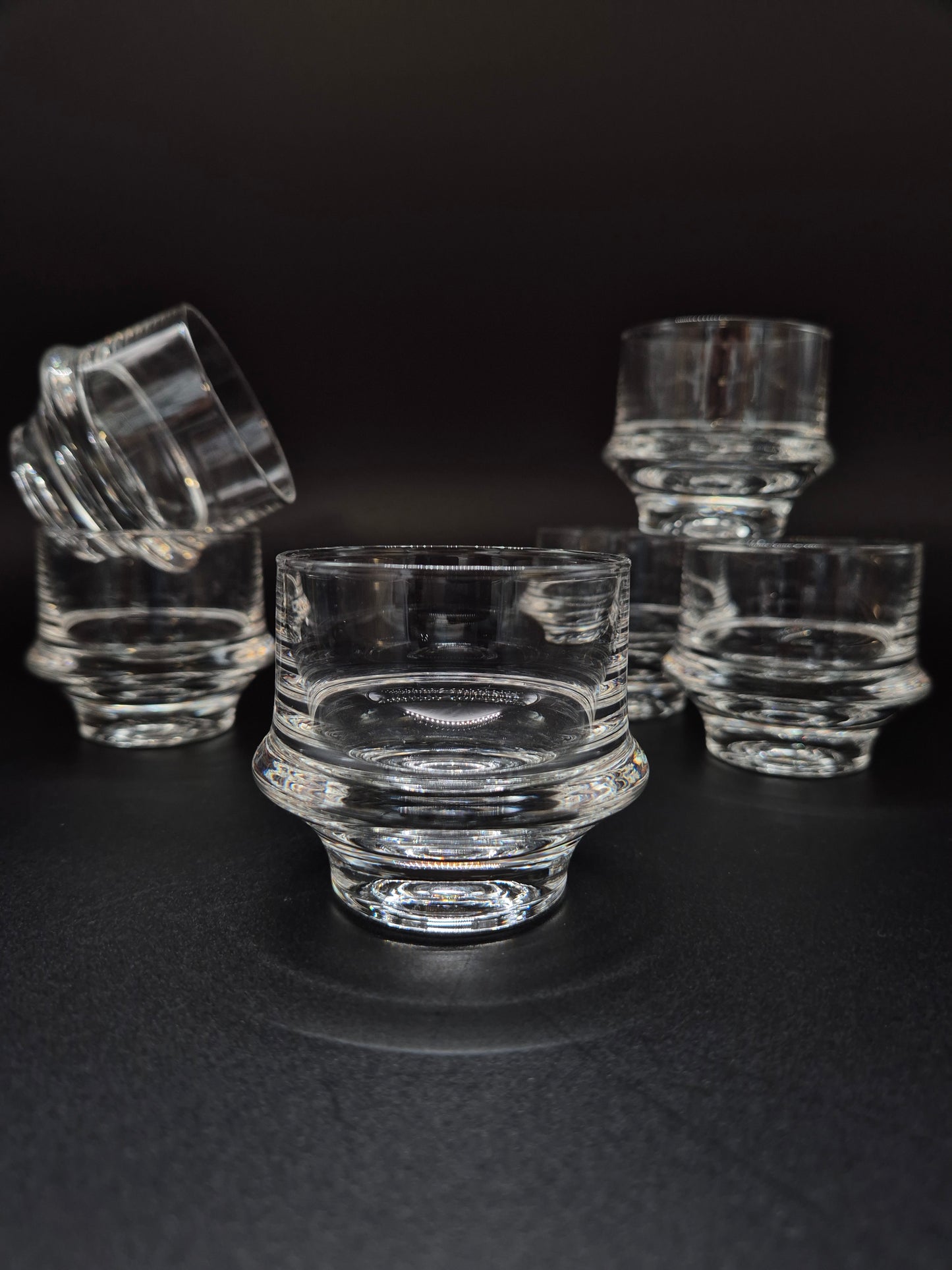 Set of Six Iittala Marski Glass - Vintage Finnish Glass