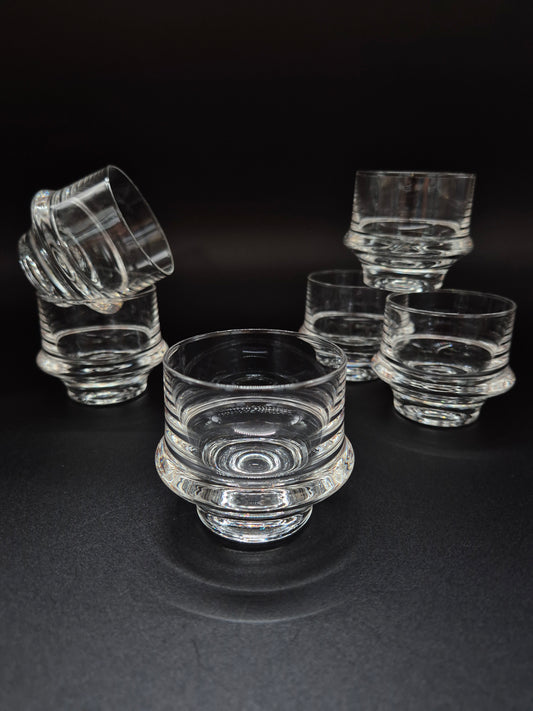 Set of Six Iittala Marski Glass - Vintage Finnish Glass
