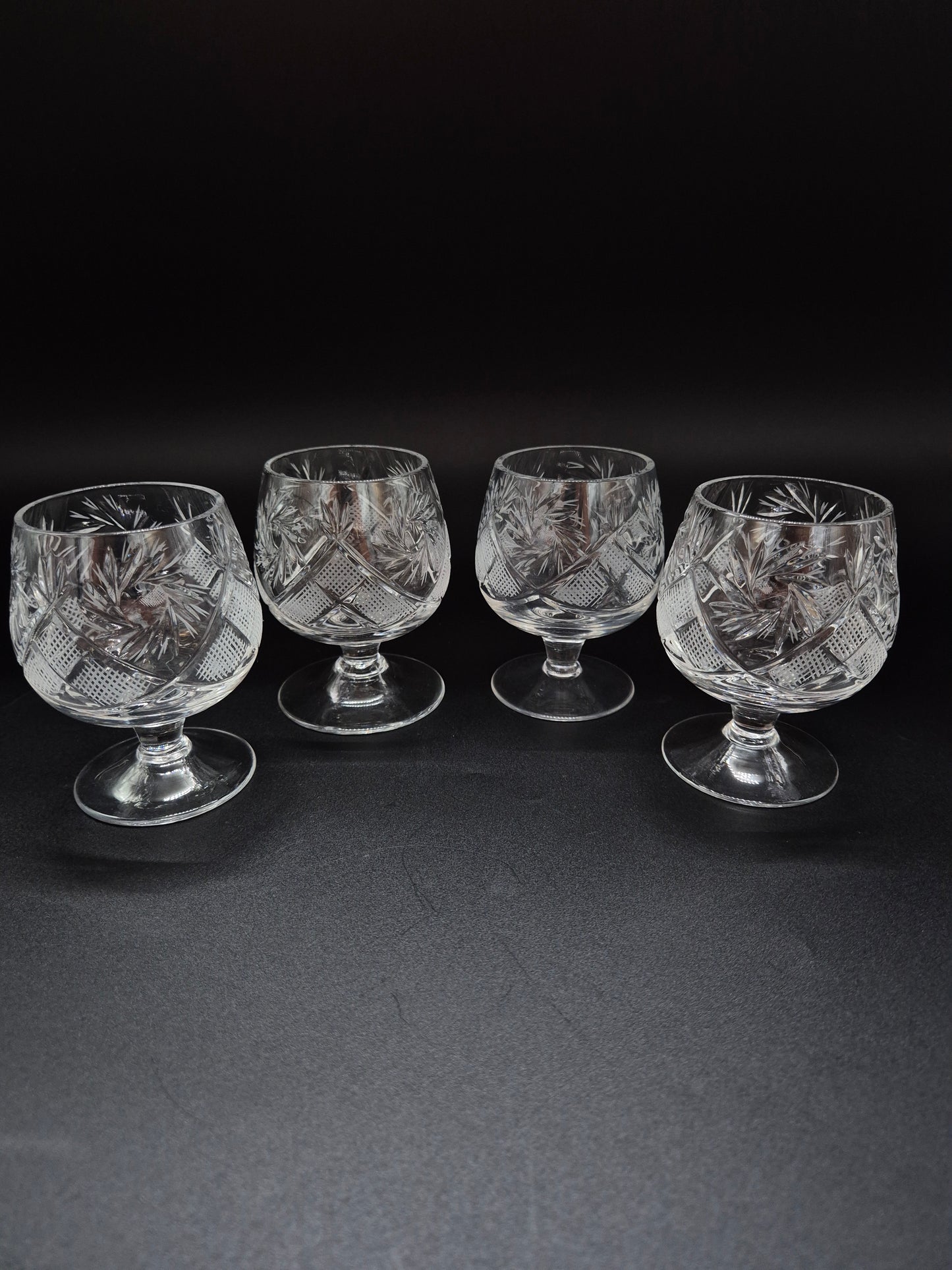 Vintage kristallen cognacglazen - elegante retro barware