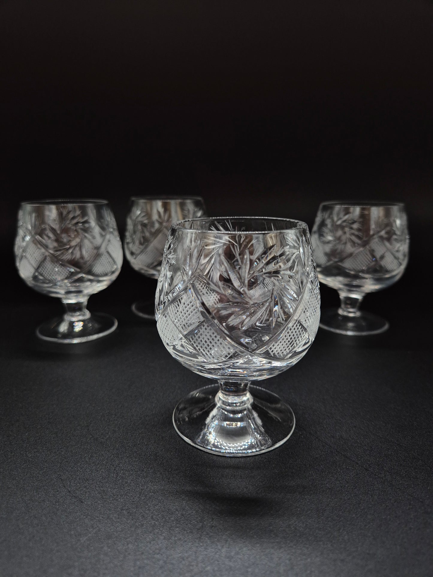 Vintage kristallen cognacglazen - elegante retro barware