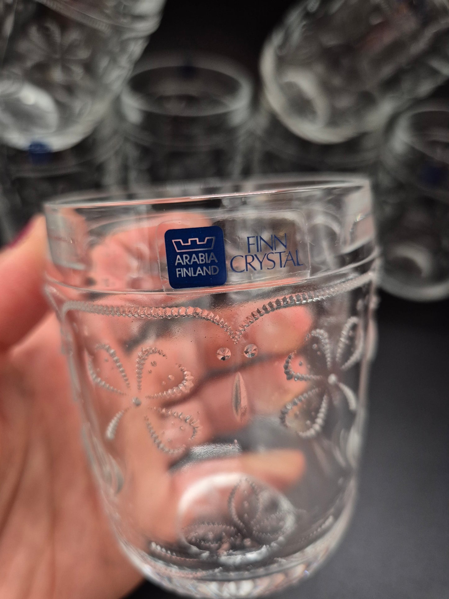 Set of 7 Nuutajärvi Apila Drinking Glass