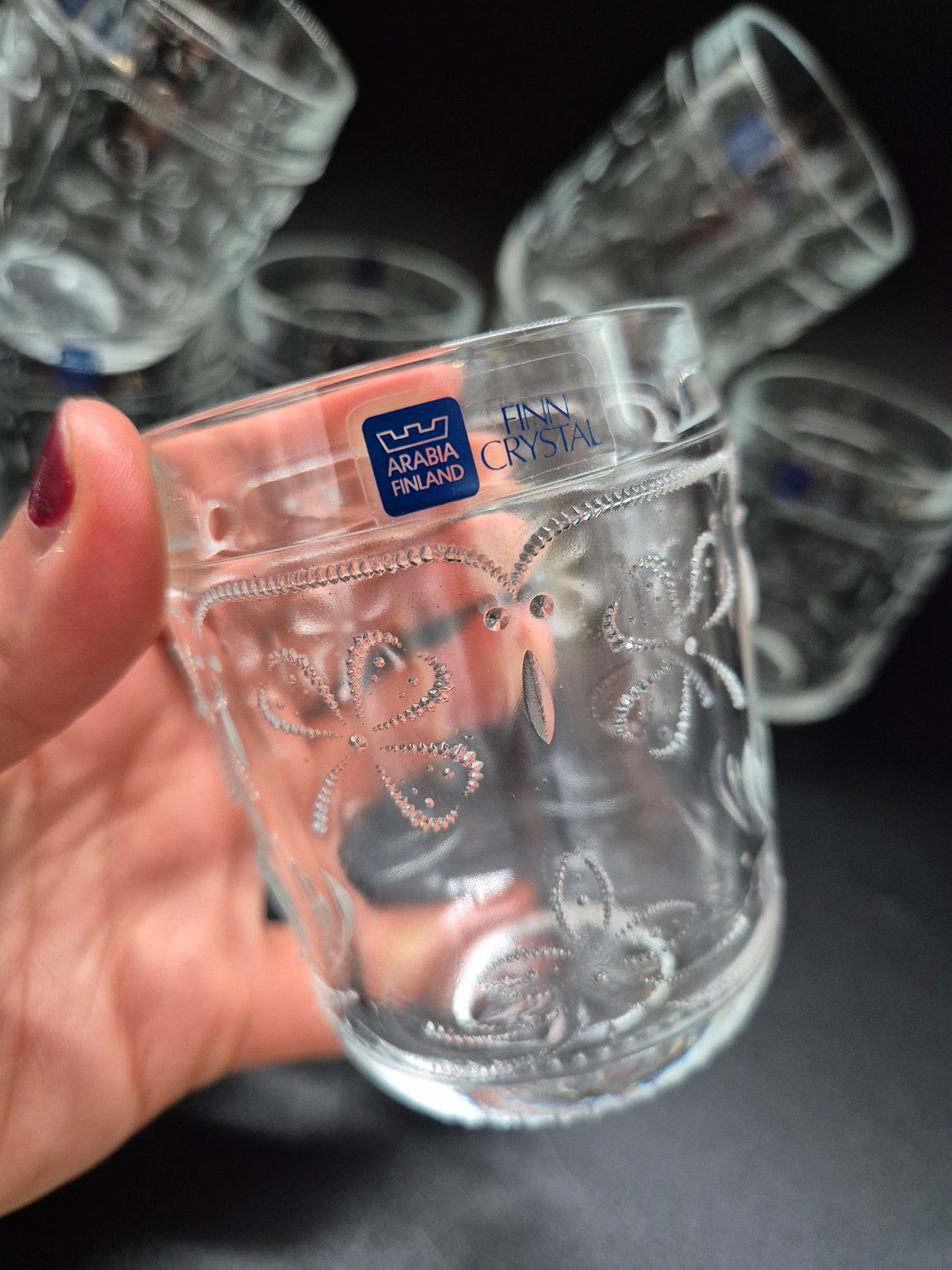 Set of 7 Nuutajärvi Apila Drinking Glass