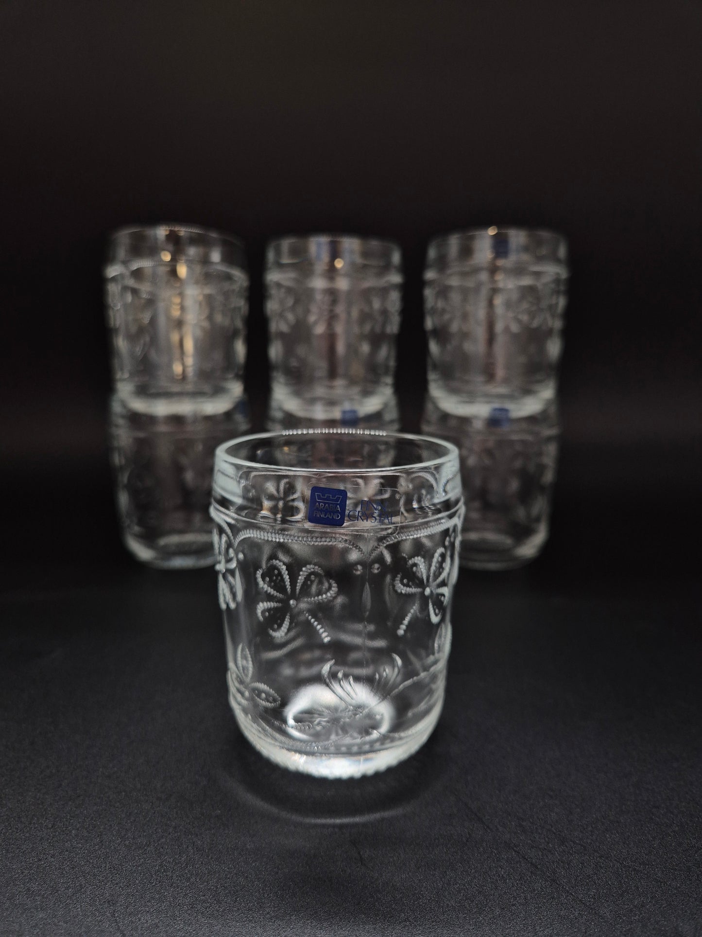 Set of 7 Nuutajärvi Apila Drinking Glass