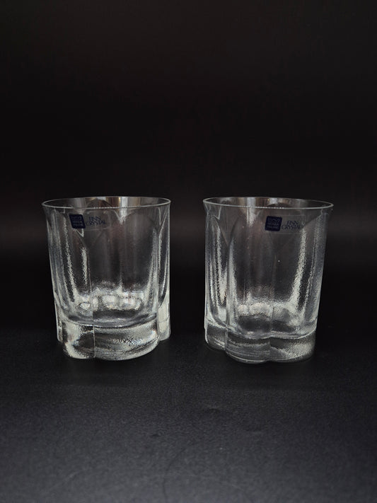 Set of 2 Romeo Drinking Glasses by Markku Salo - Finnish Crystal – Arabia Finland
