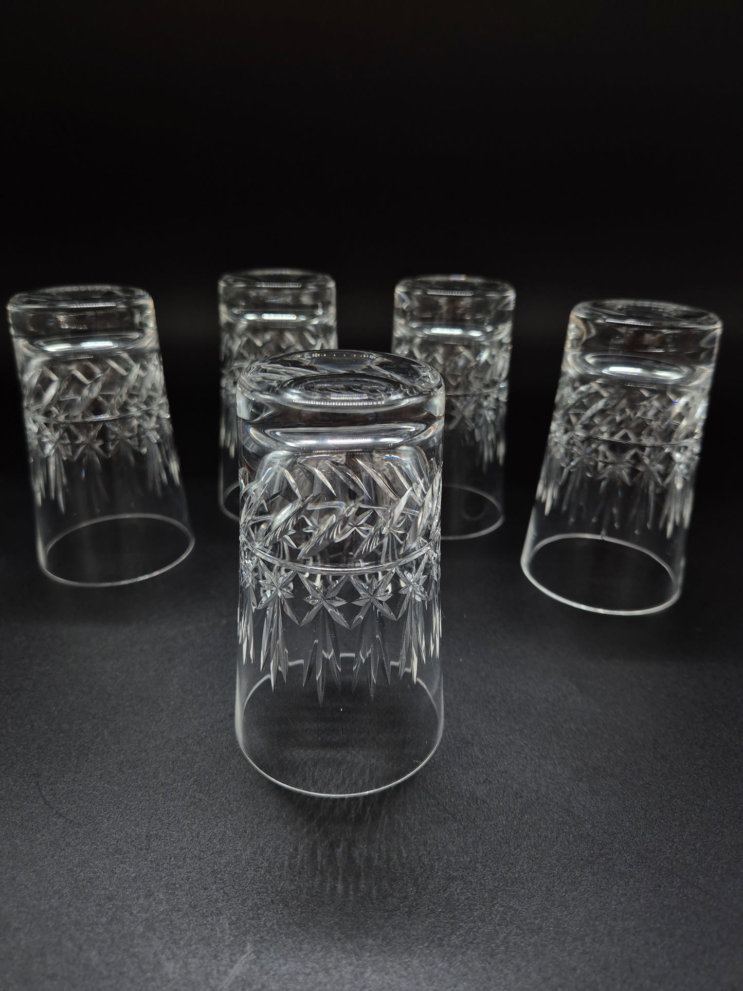 Set of 5 Nuutajärvi Crystal Drinking Glass – Vintage Finnish Glassware