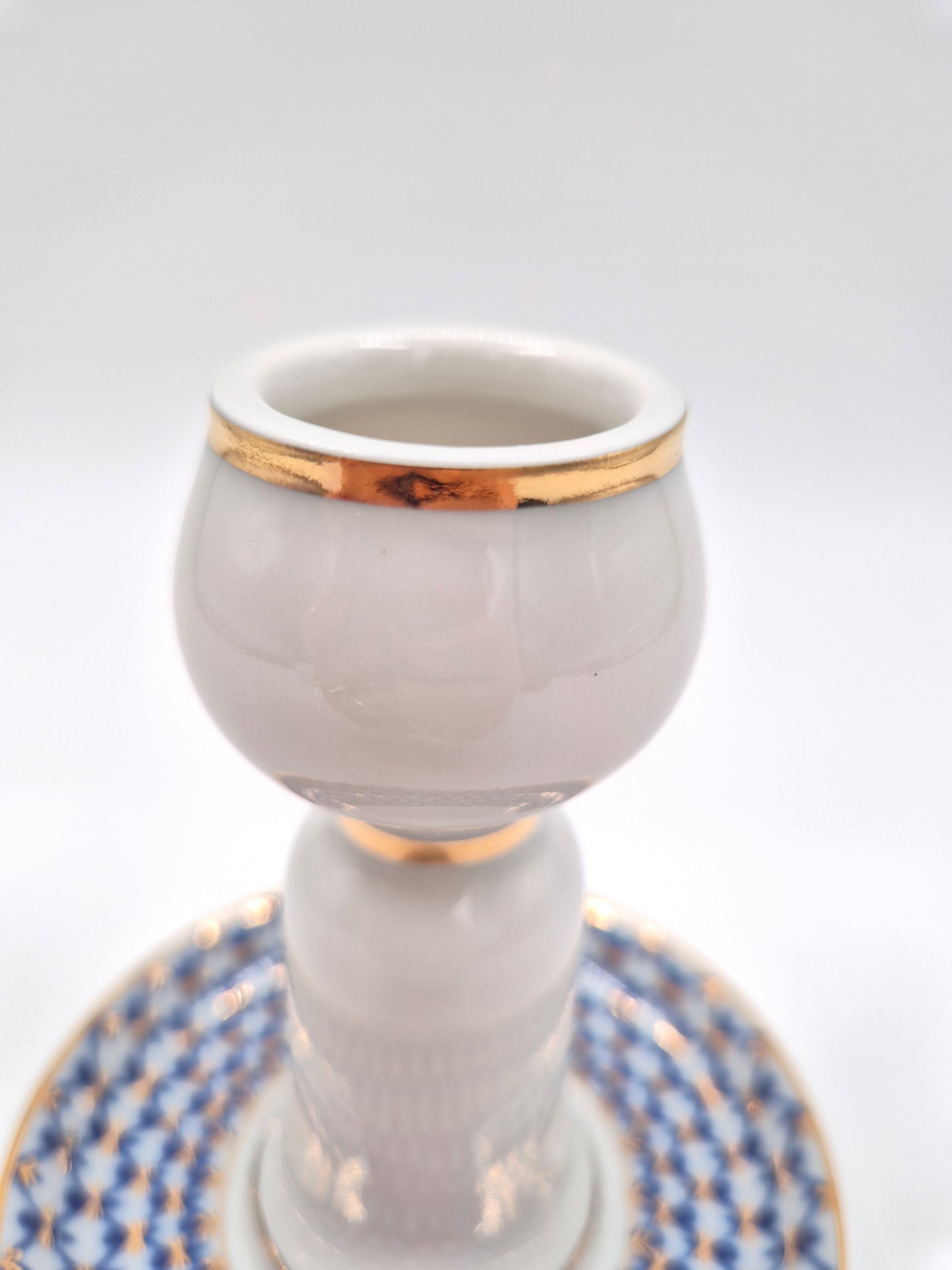 Lomonosov Cobalt Net Candle Holder