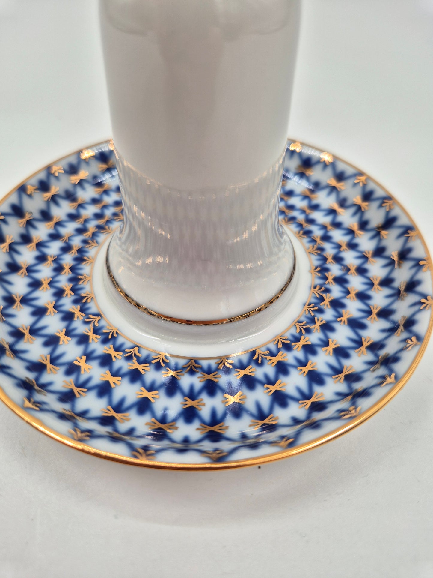 Lomonosov Cobalt Net Candle Holder