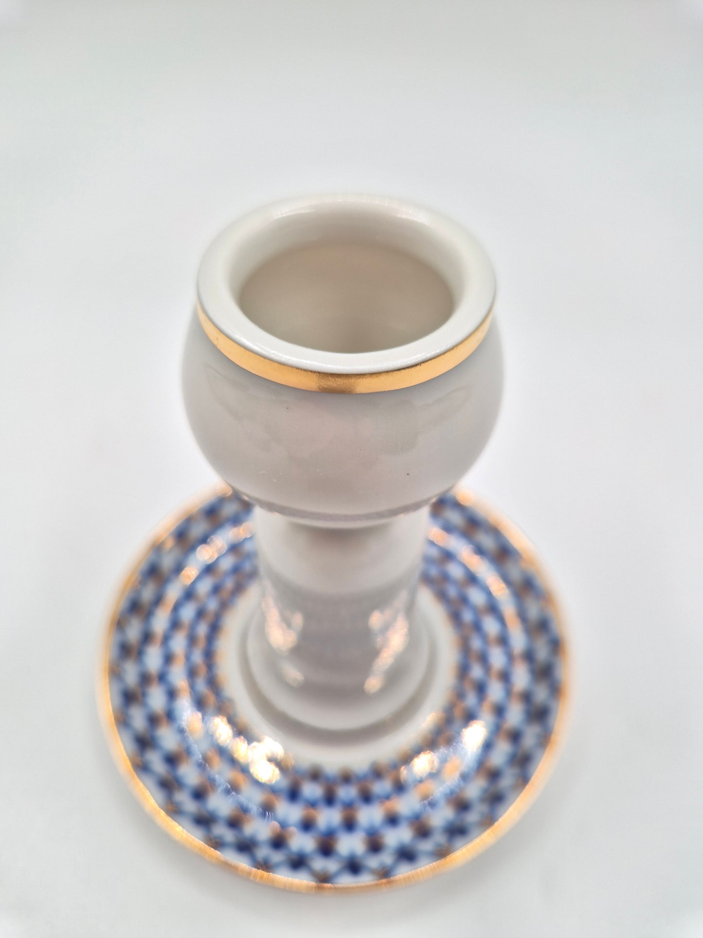 Lomonosov Cobalt Net Candle Holder