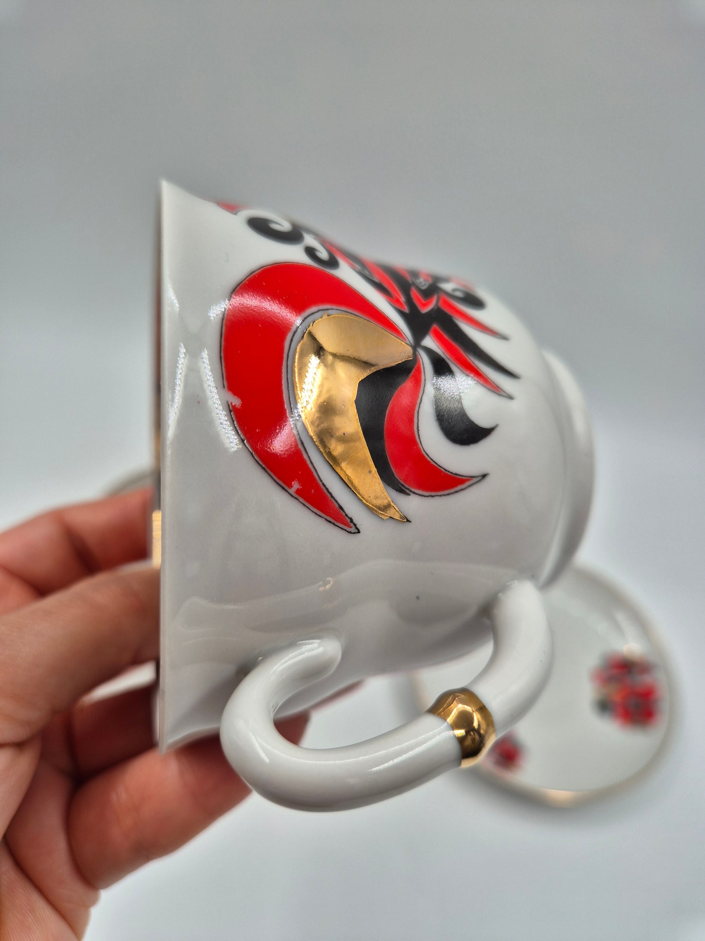 Lomonosov Tea Cups Set Rooster