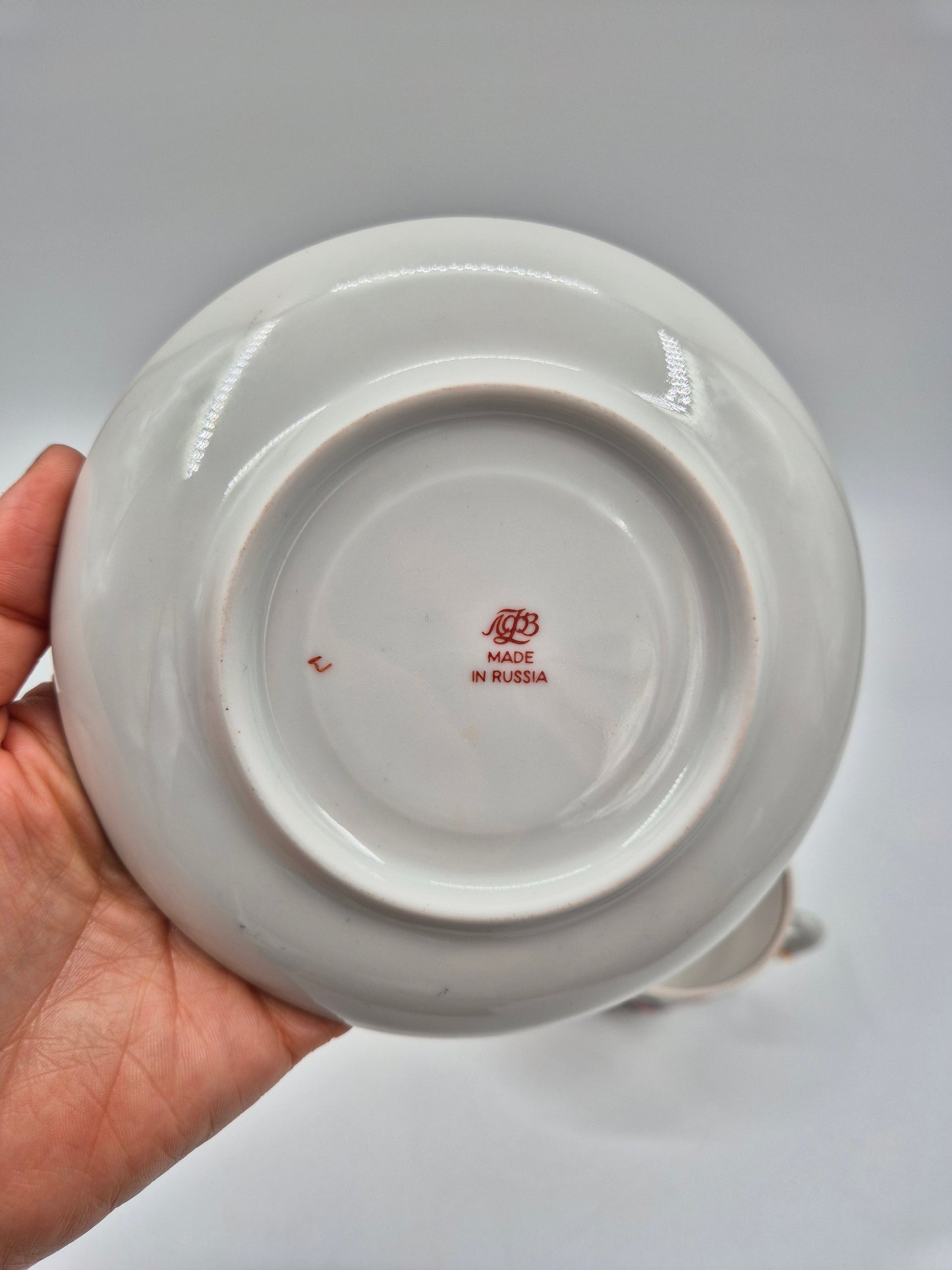 Lomonosov Tea Cups Set Rooster