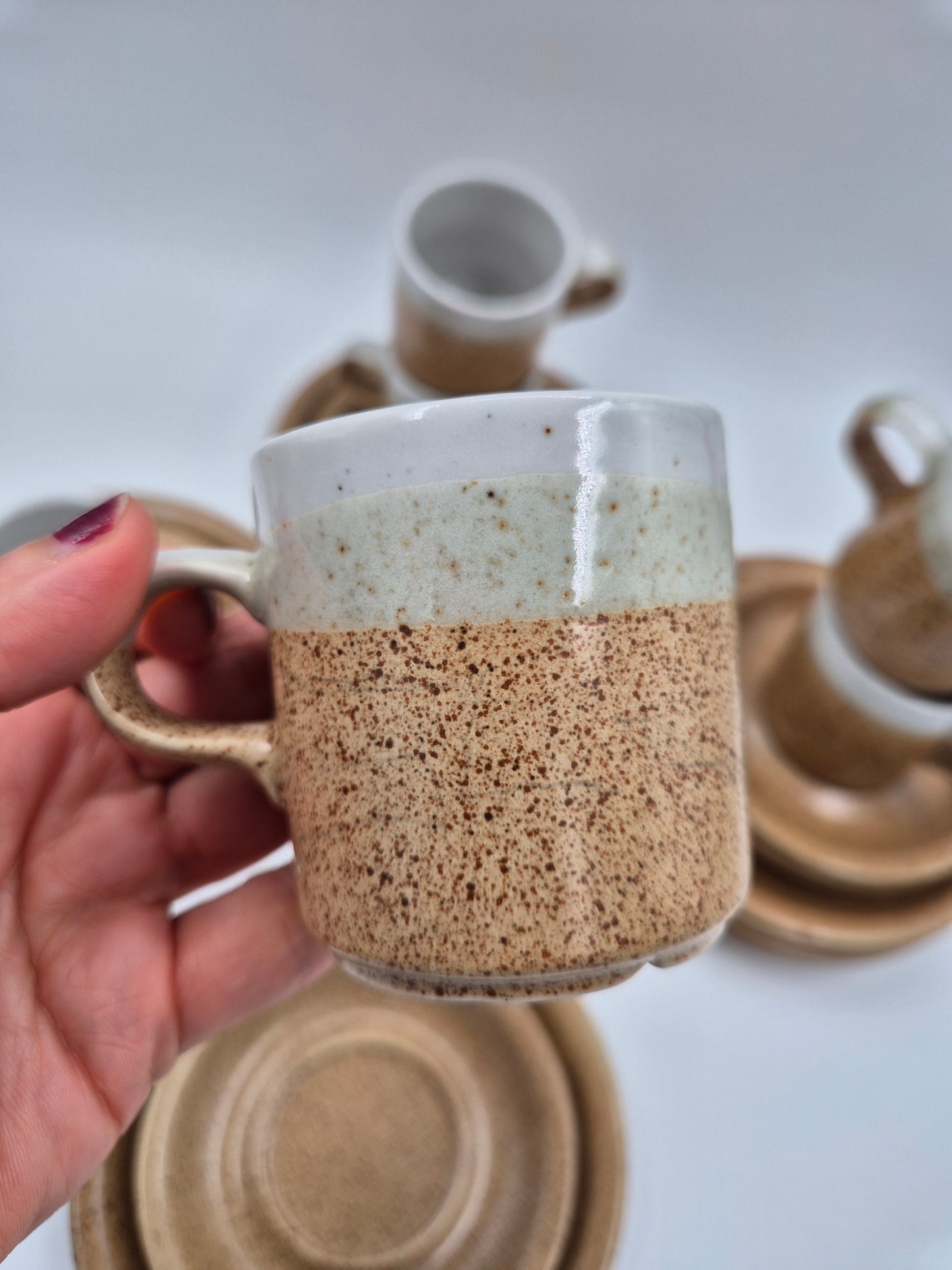Set of Six Pentik Koivu Coffee Cup Trio