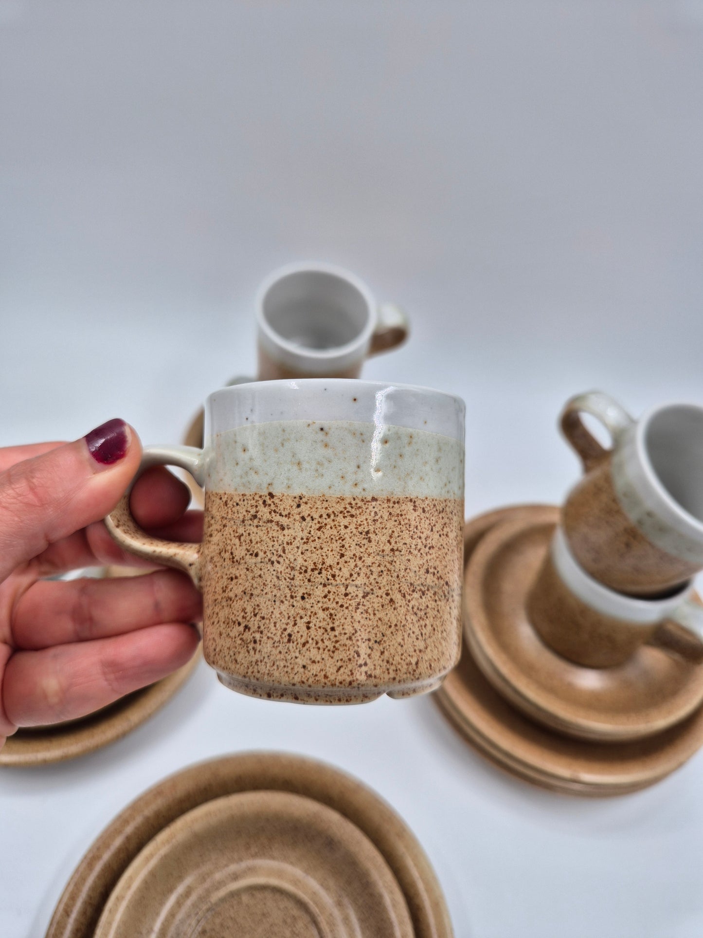 Set of Six Pentik Koivu Coffee Cup Trio