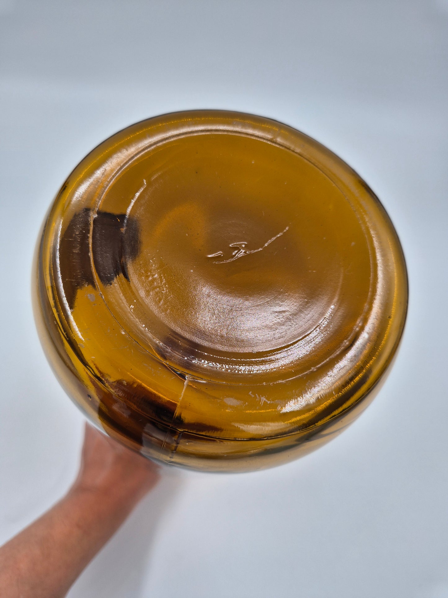 Vintage Apothecary Bottle “DERMIN” – Amber Glass Pharmacy Bottle with Black Cap – 28 cm