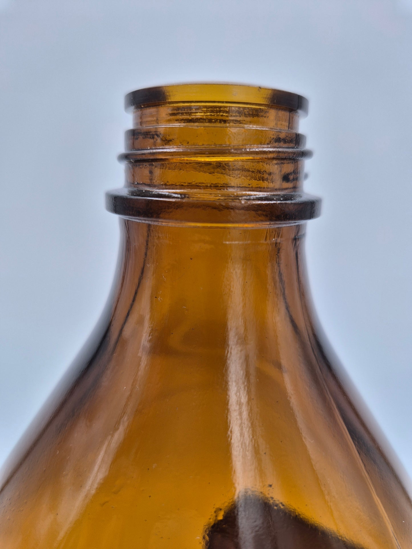 Vintage Apothecary Bottle “DERMIN” – Amber Glass Pharmacy Bottle with Black Cap – 28 cm
